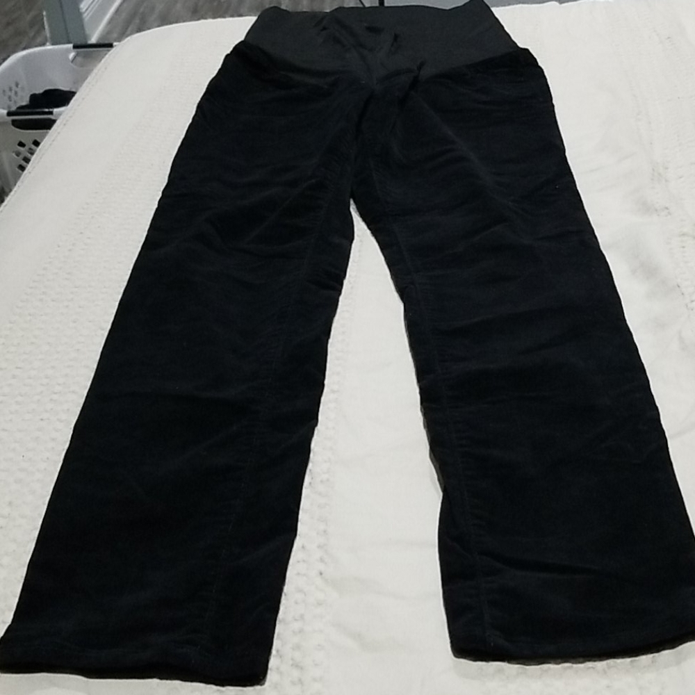 Loft maternity black corduroy pant